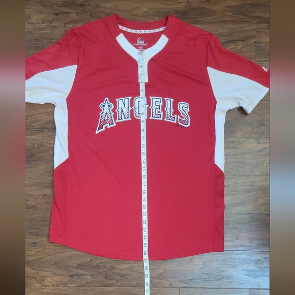 Los Angeles Angels Baseball MLB Men's Red Size Large Jersey T-Shirt - Picture 9 of 10